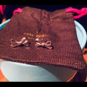Kate Spade Sliver Bow earrings